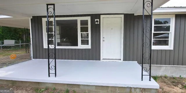 a view of a door of the house