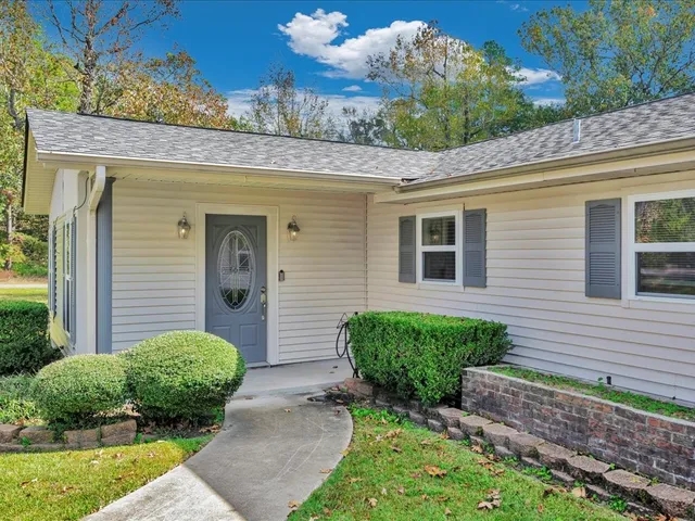 a view of a back yard of the house