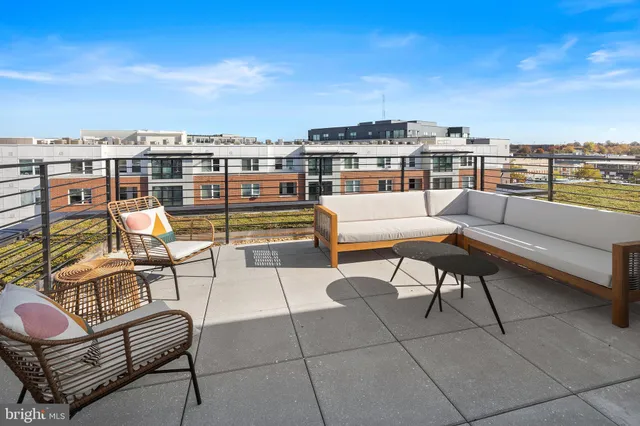 a terrace view with seating space