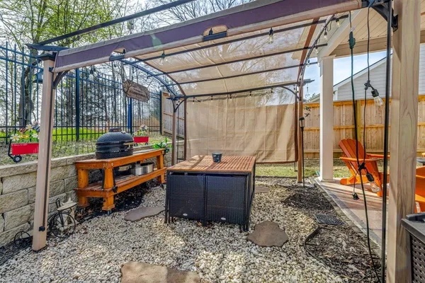 an aerial view of residential house with outdoor space