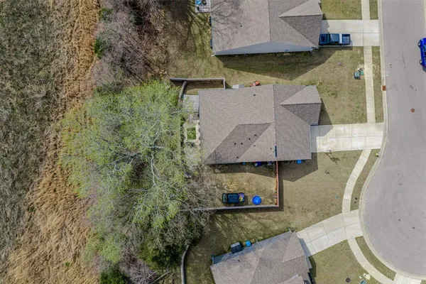an aerial view of multiple house