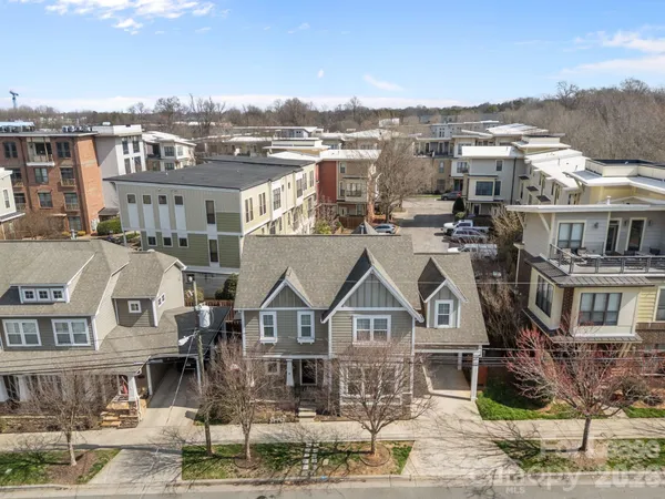 an aerial view of multiple house