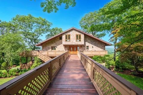 a view of a house with a balcony