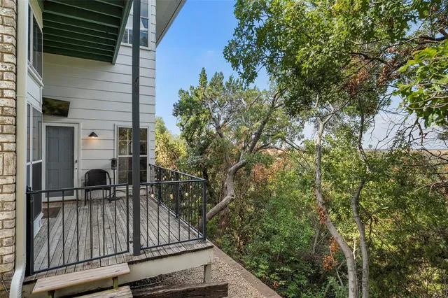 a view of outdoor space and yard from deck