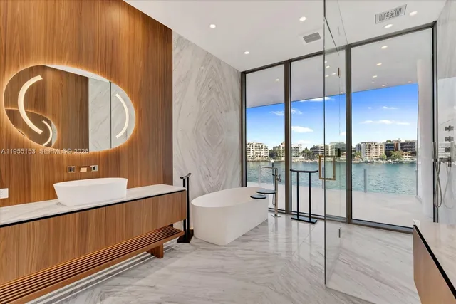 a living room with a ceiling fan