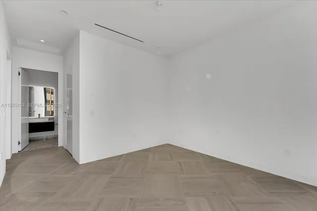 an empty room with an entryway
