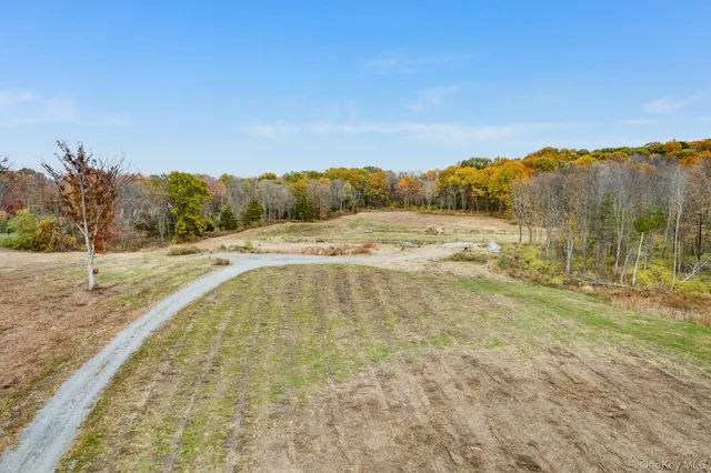 an aerial view of residential building and trees