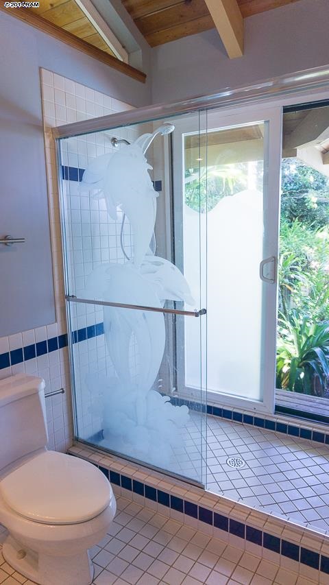 47 Door Of Faith Road Haiku, HI 96708 - Photo 26 of 30 a bathroom with a toilet and a shower