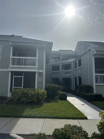 a view of a yard in front of a house
