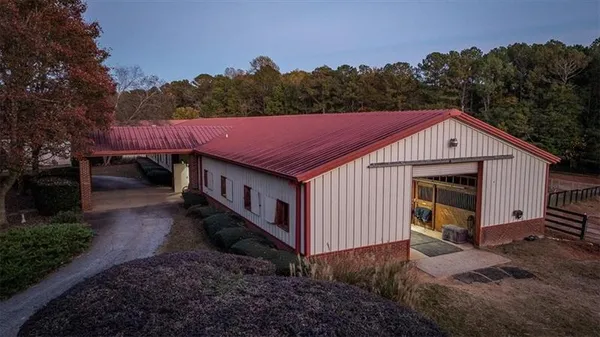an aerial view of multiple house