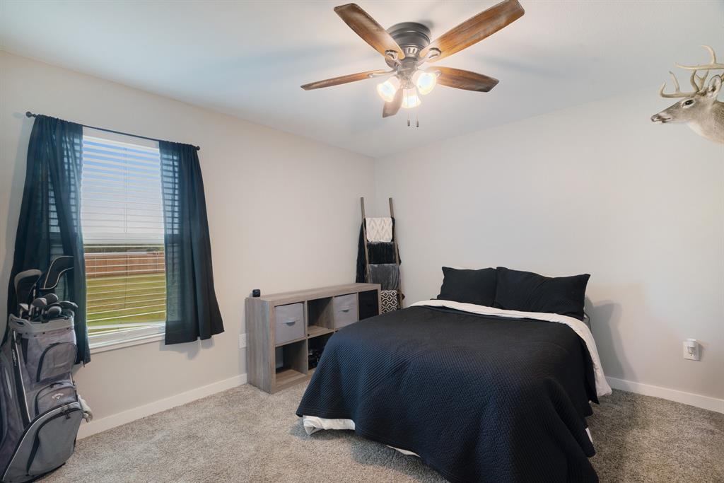 21 Private Road Paris, TX 75462 - Photo 11 of 15 Bedroom with carpet and a ceiling fan
