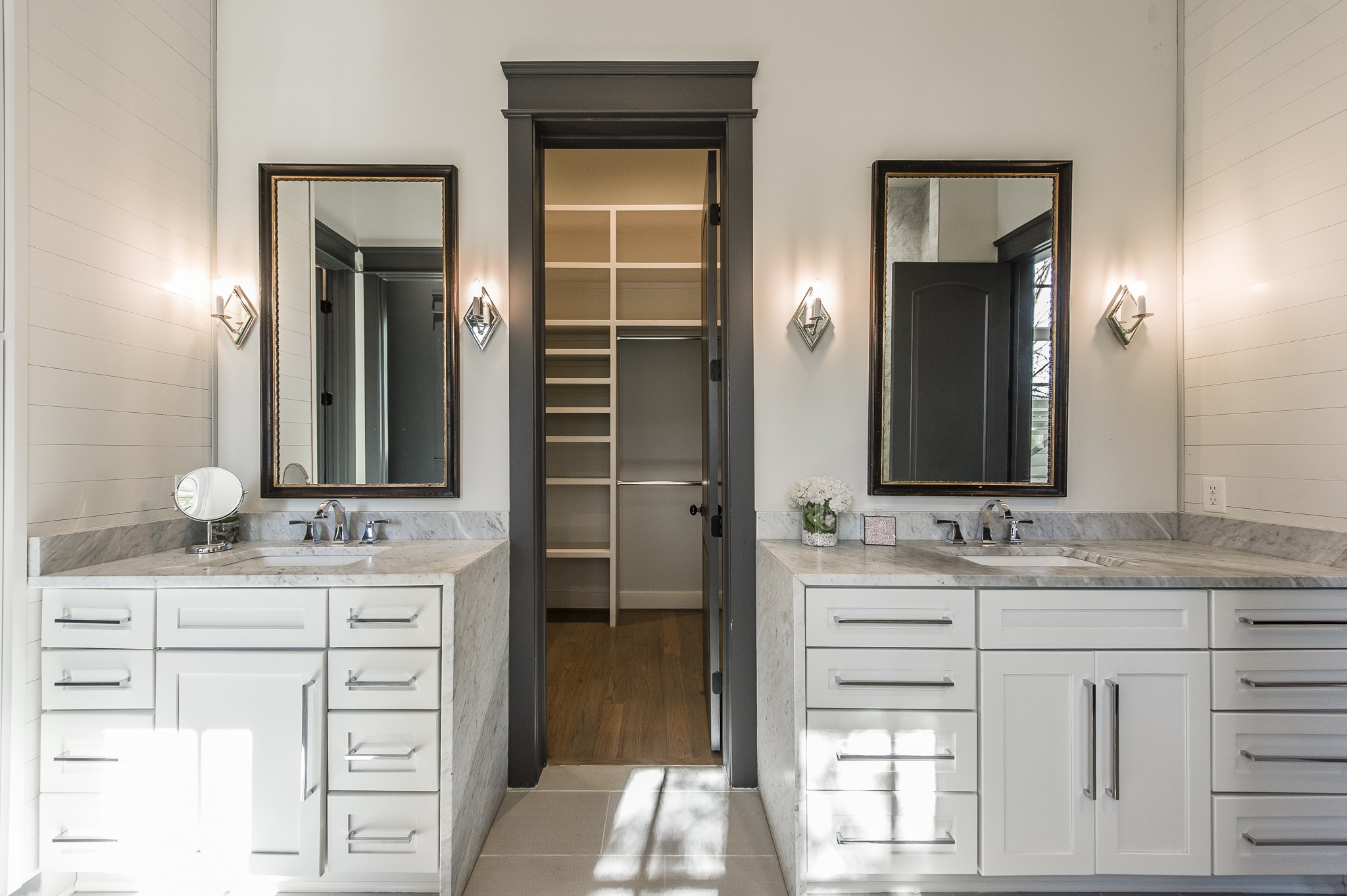 1132 Glenwood Avenue Nashville, TN 37204 - Photo 31 of 61 a bathroom with a granite countertop sink and a mirror