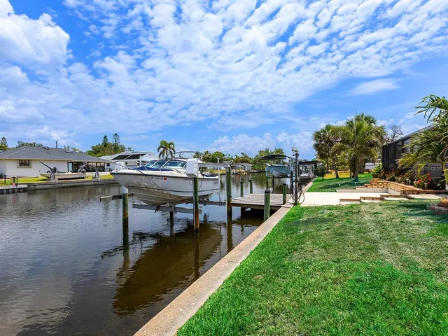 a view of a lake with houses