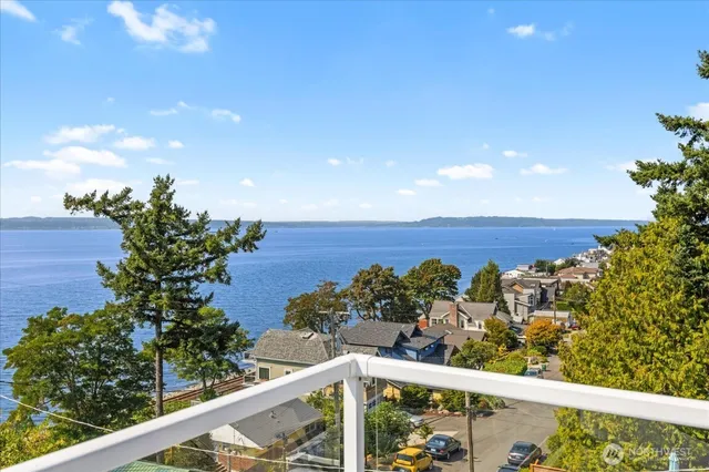 a view of a lake from a balcony