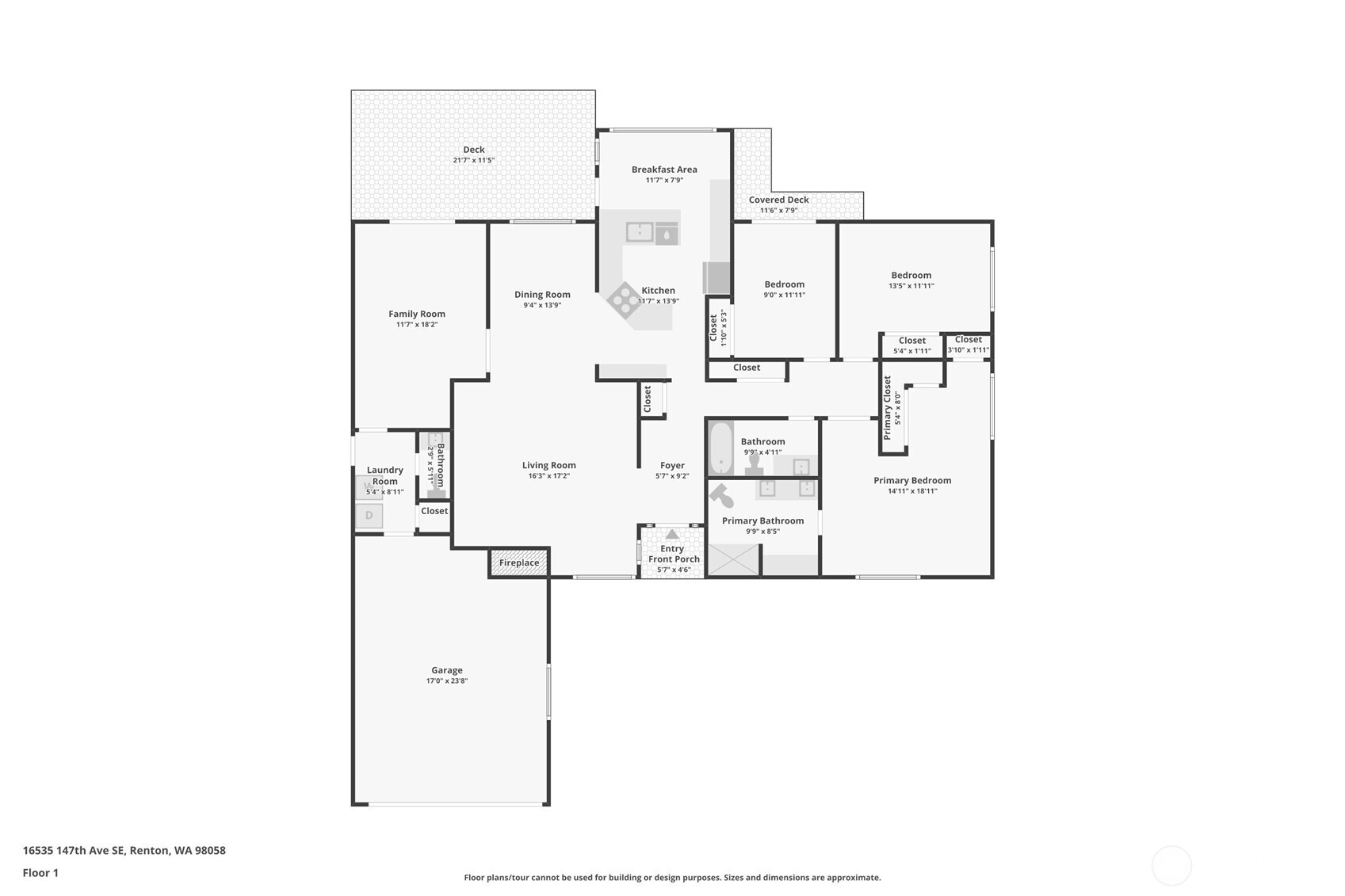 16535 147th Avenue Southeast Renton, WA 98058 - Photo 37 of 37 a picture of floor plan
