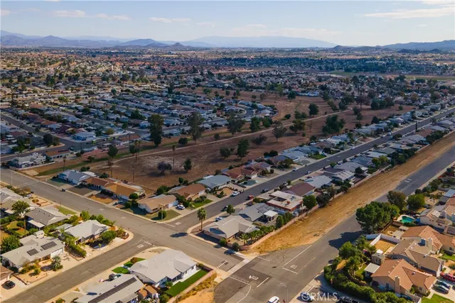 an aerial view of a city