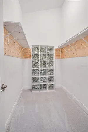 view of an empty room with a window
