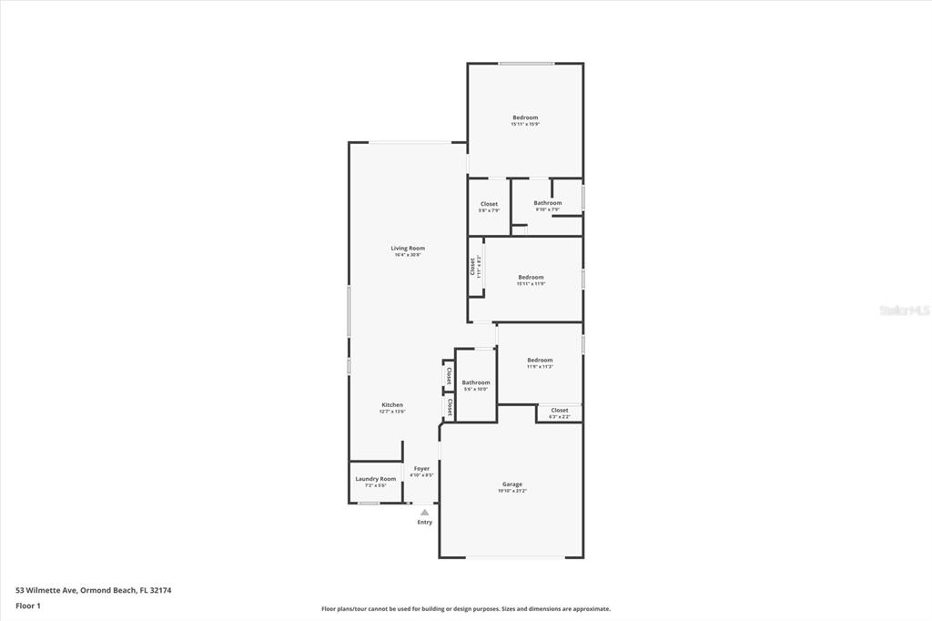 53 Wilmette Avenue Ormond Beach, FL 32174 - Photo 36 of 36 a picture of floor plan