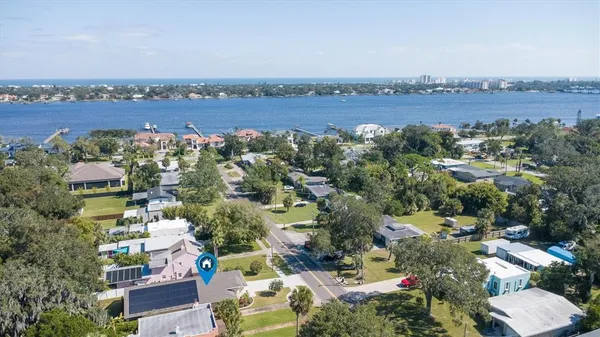 an aerial view of multiple house