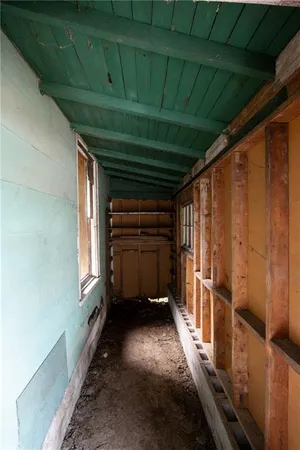 a view of backyard of house