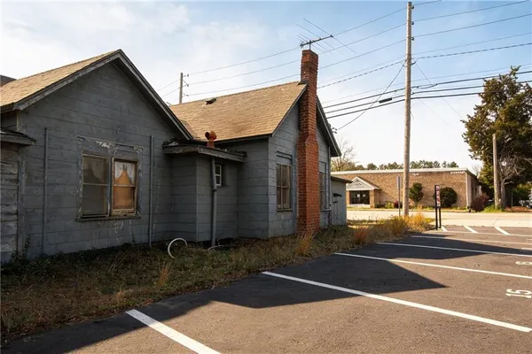 a view of a house with a patio