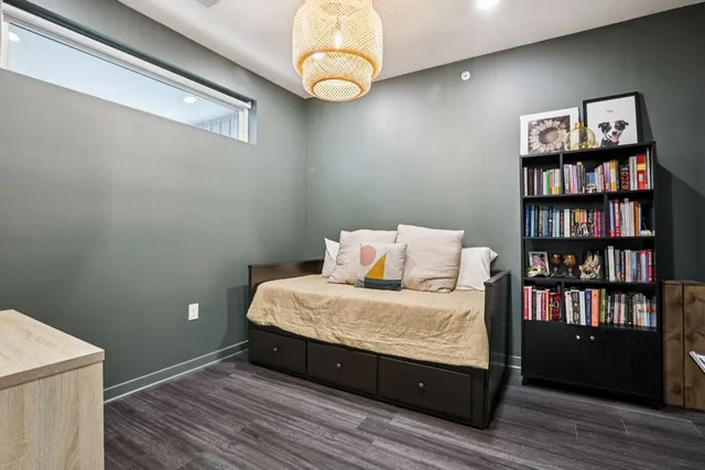 a view of a hallway with washer and dryer
