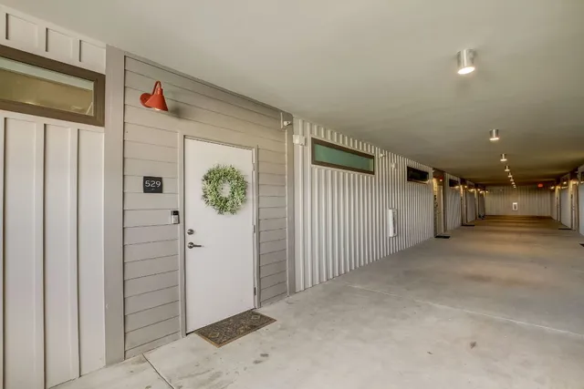 an aerial view of a building