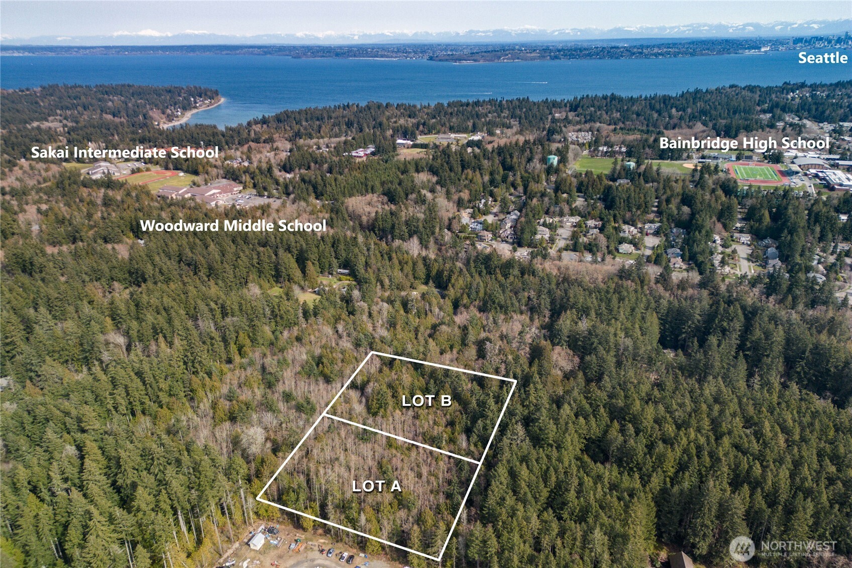 8679 Northeast Fox Den Lane, Unit LOT B Bainbridge Island, WA 98110 - Photo 9 of 12 a view of city and mountain