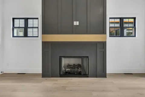 a view of a fireplace