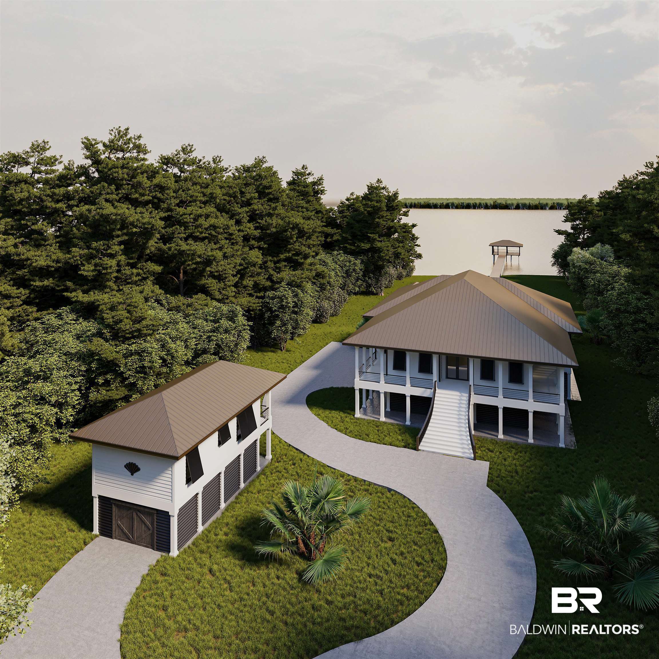 14686 State Highway Gulf Shores, AL 36542 - Photo 41 of 44 Aerial view featuring a water view