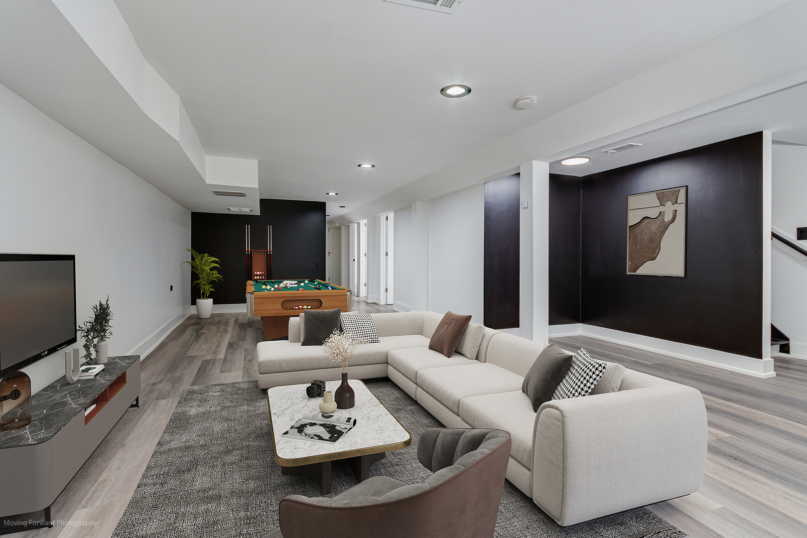 4941 West Iowa Street Chicago, IL 60651 - Photo 15 of 44 a living room with furniture and a flat screen tv