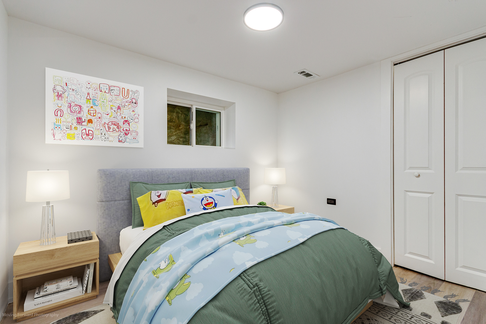 4941 West Iowa Street Chicago, IL 60651 - Photo 19 of 44 a bedroom with a bed and painting on the wall