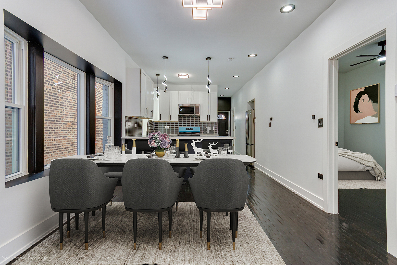 4941 West Iowa Street Chicago, IL 60651 - Photo 26 of 44 a view of kitchen with cabinets and wooden floor