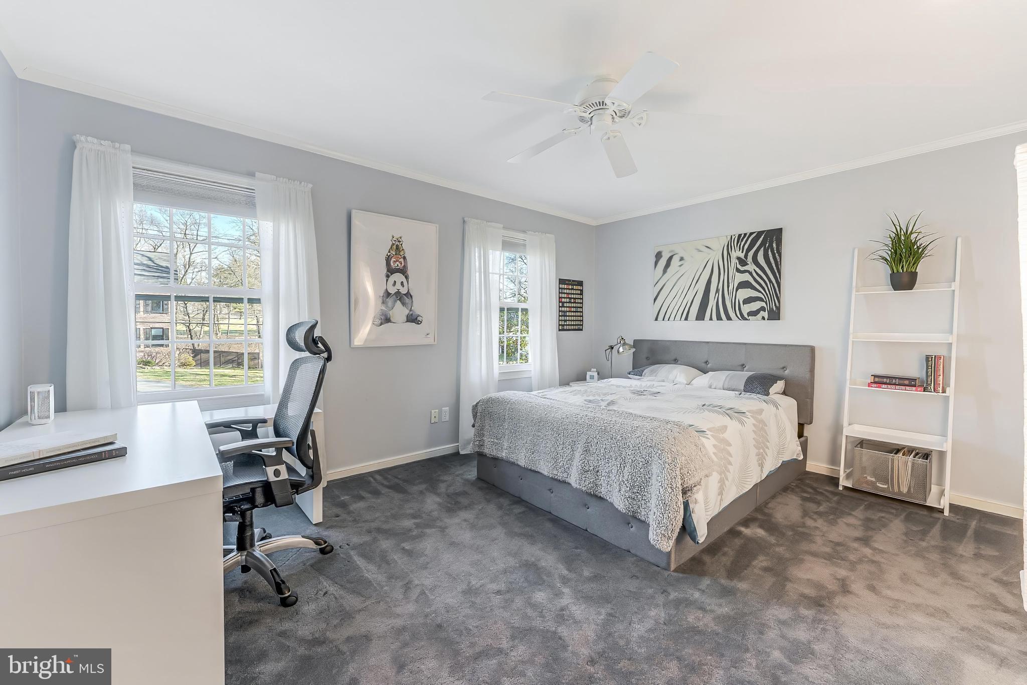 9908 Carter Road Bethesda, MD 20817 - Photo 34 of 51 Bedroom three (upper-level #1) with ceiling fan