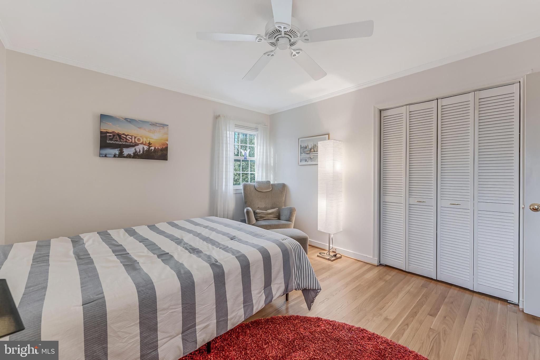 9908 Carter Road Bethesda, MD 20817 - Photo 37 of 51 Bedroom four with hardwood floors & double closet