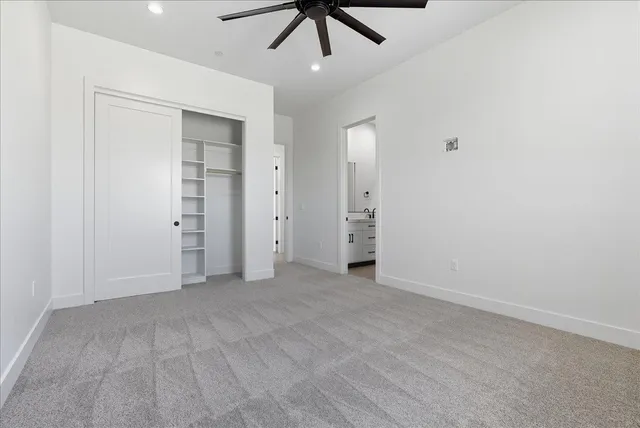 an aerial view of a house with a outdoor space