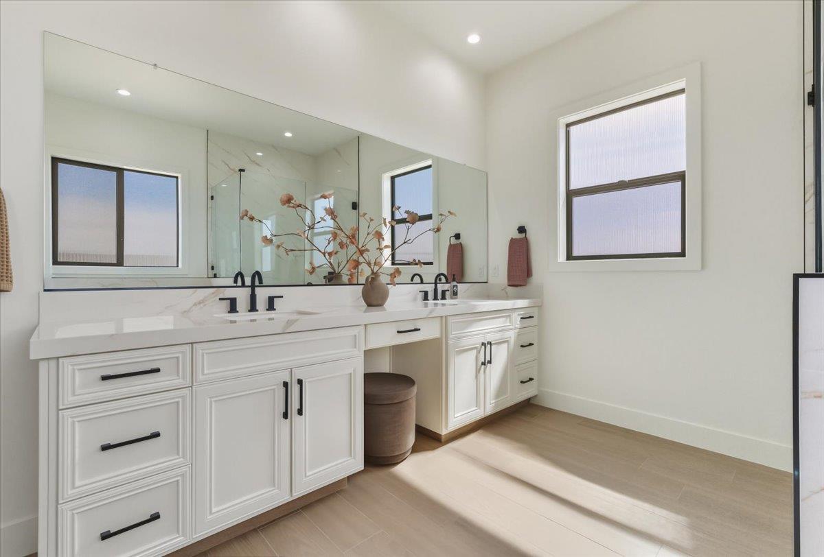 605 South Anderson Road Exeter, CA 93221 - Photo 53 of 81 a spacious bathroom with a double vanity sink mirror and