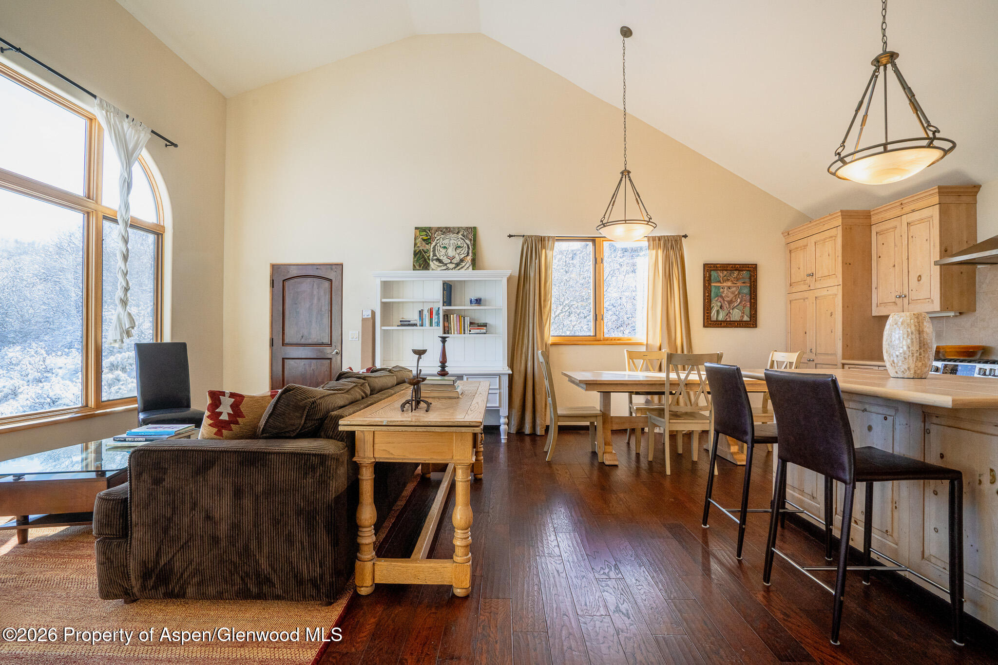 2310 Juniper Hill Road Aspen, CO 81611 - Photo 41 of 50 a living room with furniture a window and wooden floor