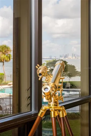 a view of balcony with furniture