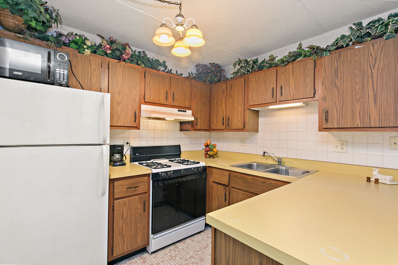 5s100 Pebblewood Lane, Unit E6 Naperville, IL 60563 - Photo 6 of 18 a kitchen with a sink a stove cabinets and refrigerator