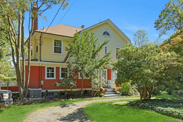a view of a trees with a big yard
