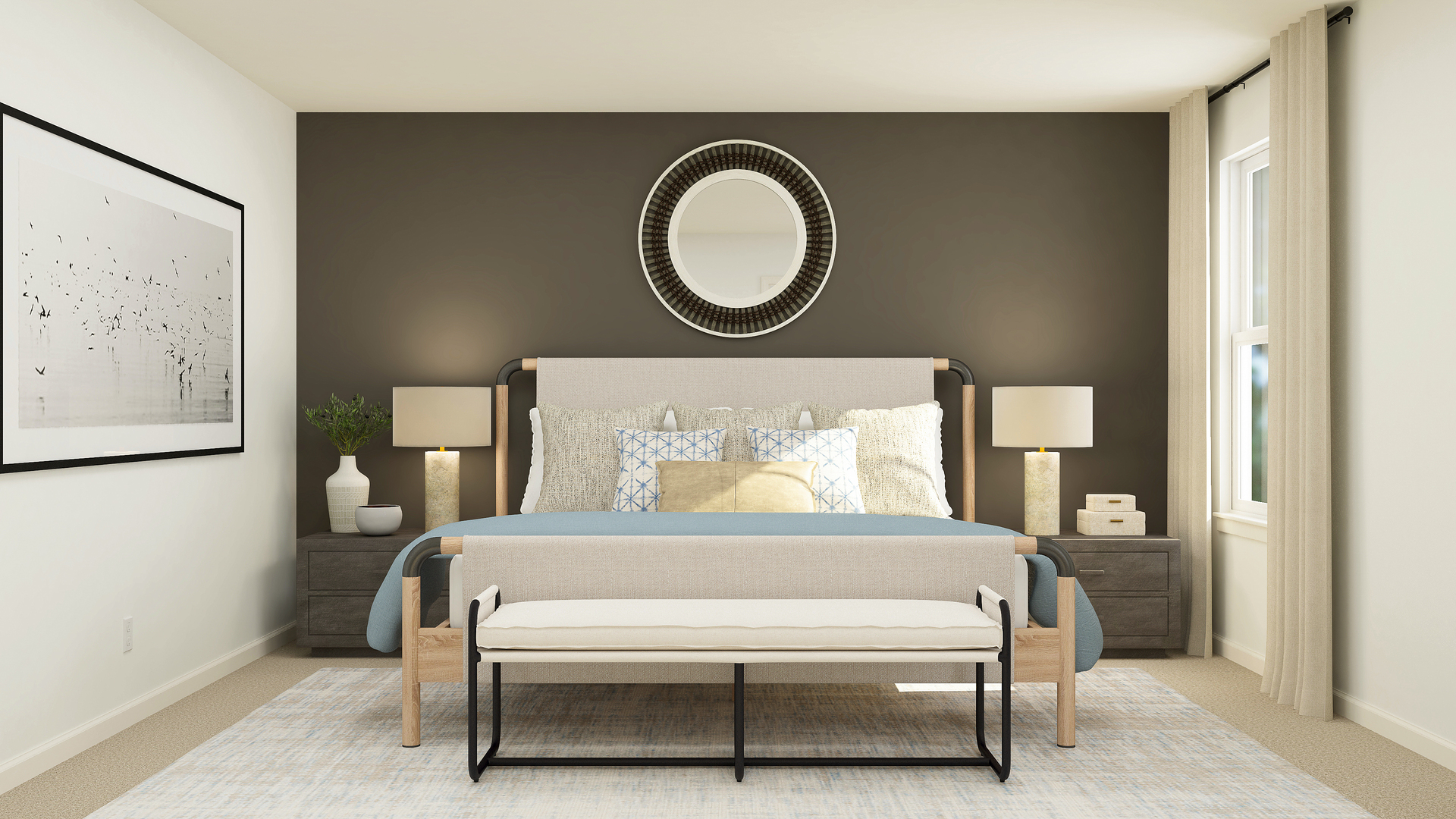 4217 Meadowridge Road Woodstock, IL 60098 - Photo 8 of 20 a bedroom with a bed and a painting on the wall