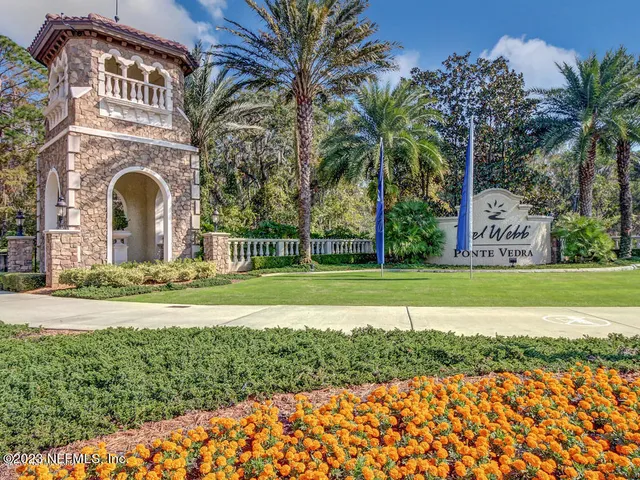 a lake view with palm trees