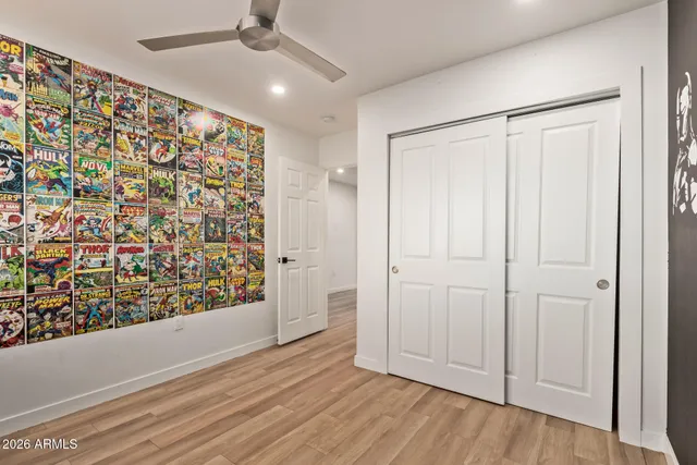a view of entryway with wooden floor