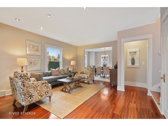 306 Spring Avenue Naperville, IL 60540 - Photo 7 of 25 a living room with furniture and wooden floor