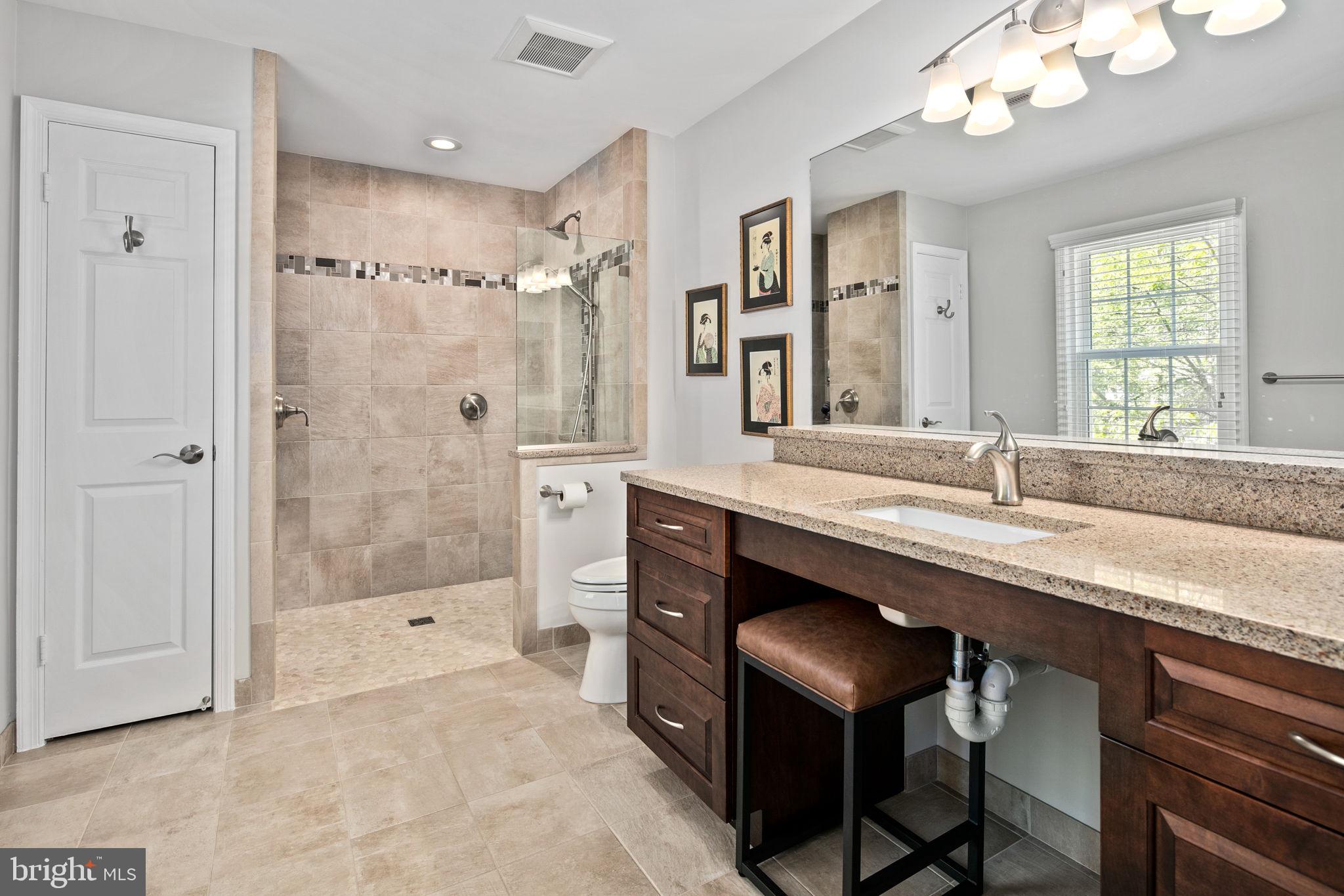 11903 Blue Spruce Road Reston, VA 20191 - Photo 34 of 60 Roll in shower for Universal Design