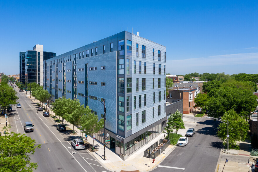 Undisclosed Address Chicago, IL 60647 - Photo 1 of 9 a view of a garden with wooden stairs