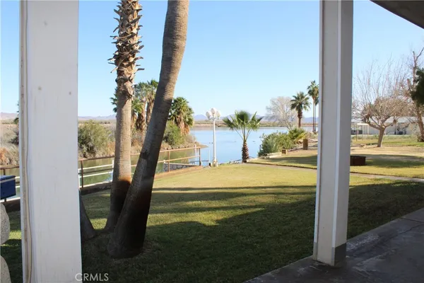 a view of water from a room