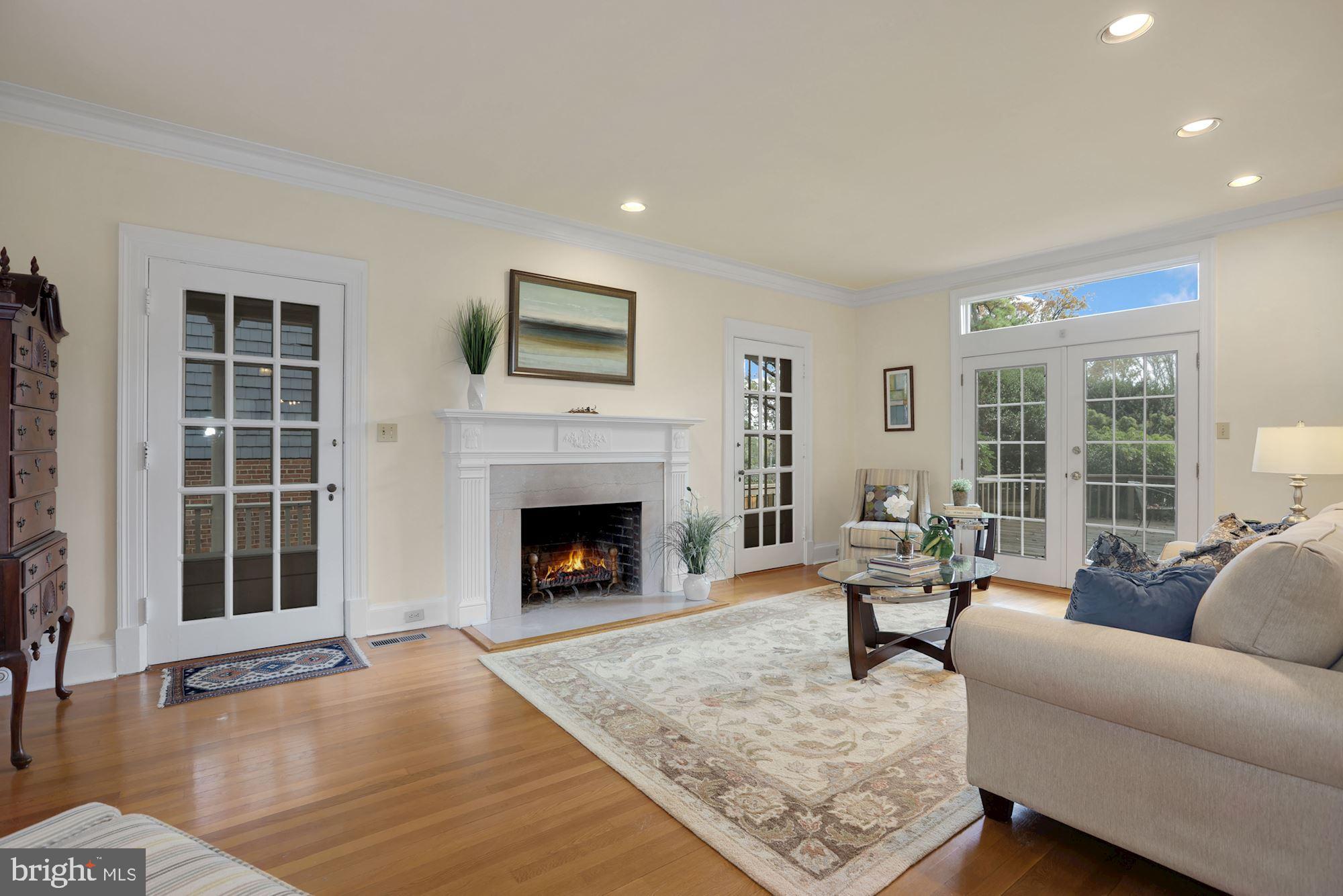 3224 Rittenhouse Street Northwest Washington, DC 20015 - Photo 4 of 30 Formal living room with fireplace