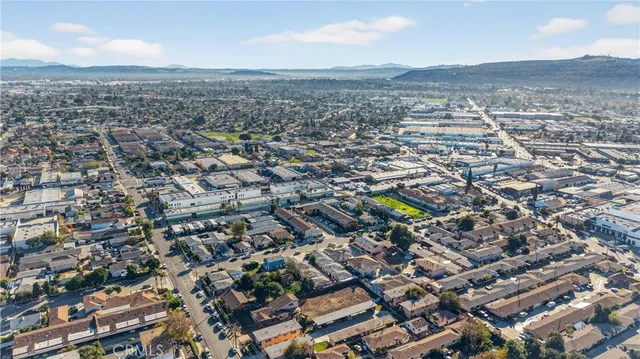 an aerial view of a city